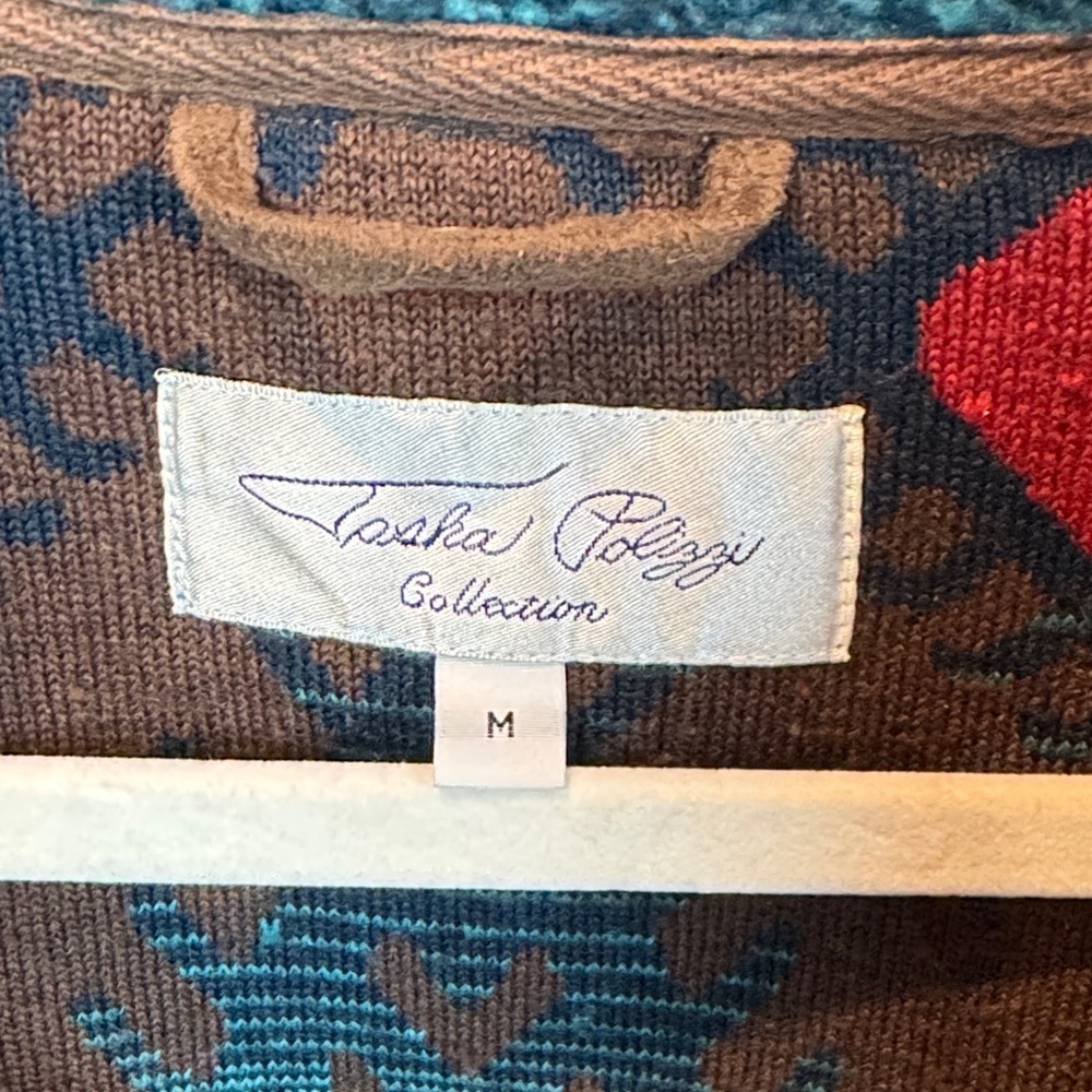 Tasha Polizzi Brown and Teal 3/4 Zip Up Jacket - Picture 5 of 10